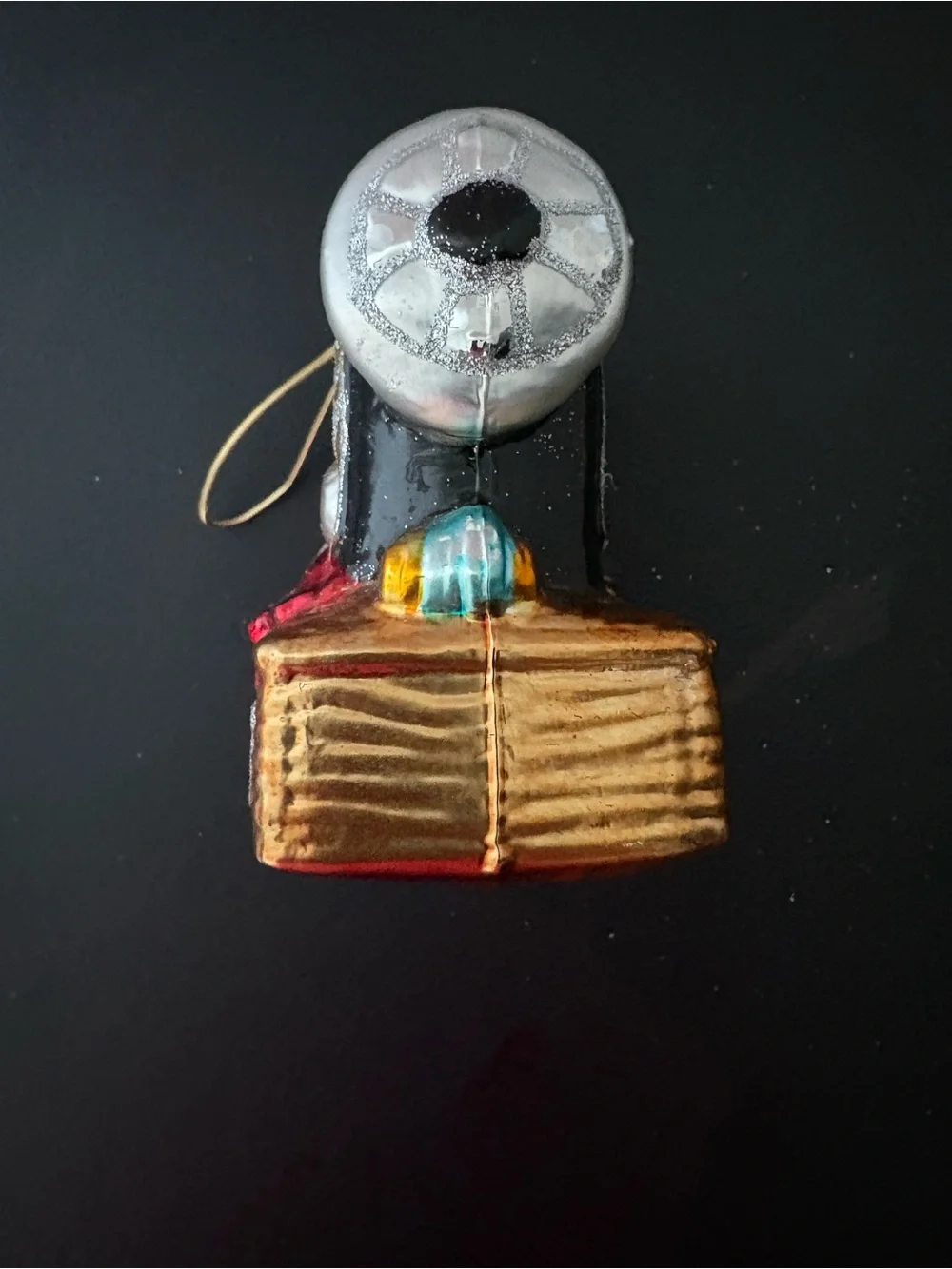 Vintage Blown Glass Antique Sewing Machine Ornament Seamstress Quilter Gift